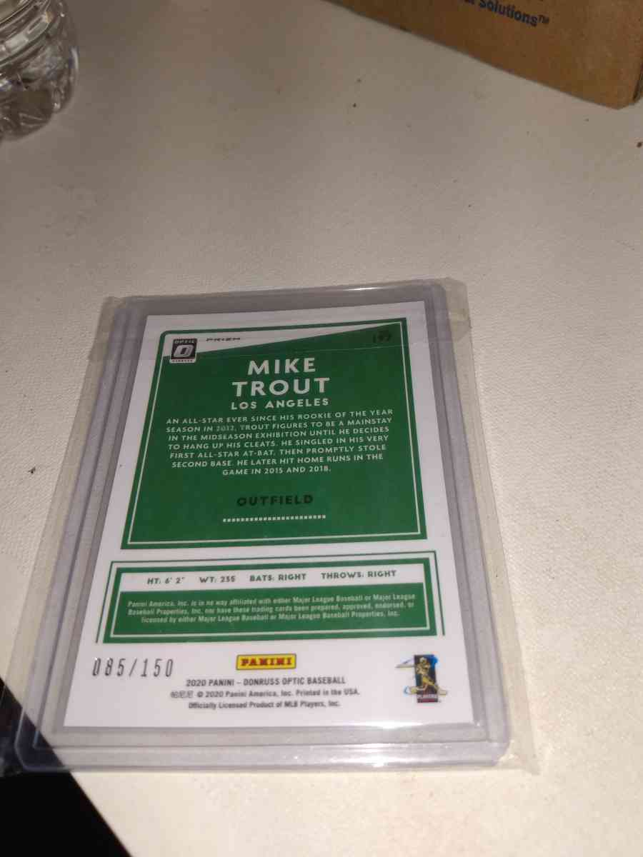 2020 Panini Mike trout red white and blue parallel