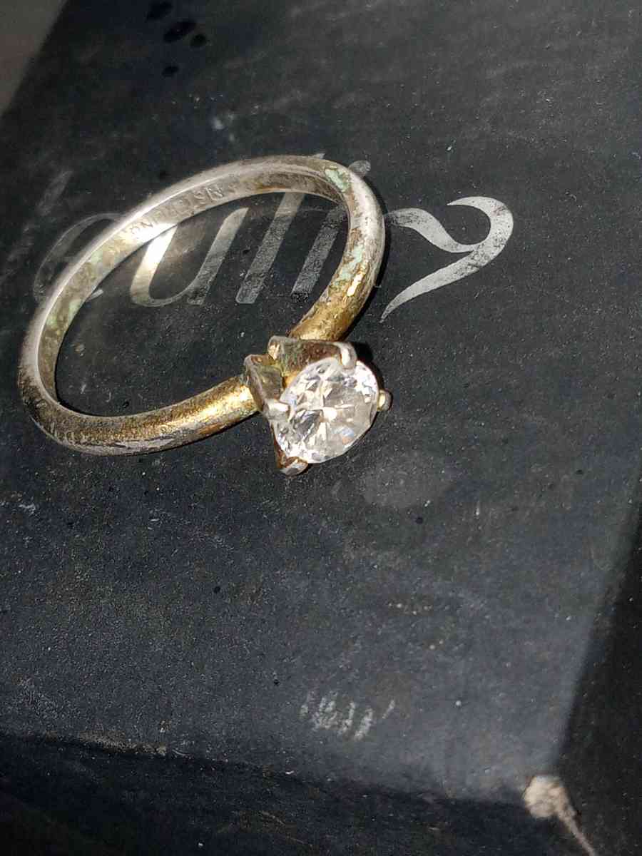 stirling silver diamond ring