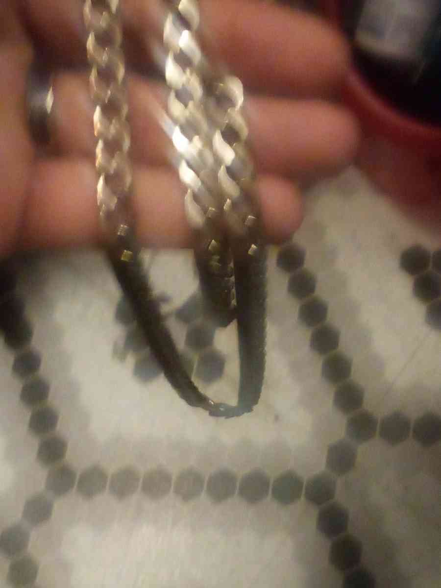 925 sterling silver necklace 22 inch and 3mm wide