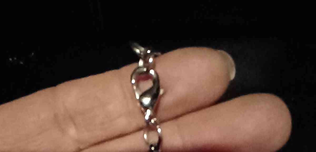 silver with a pendant and pear