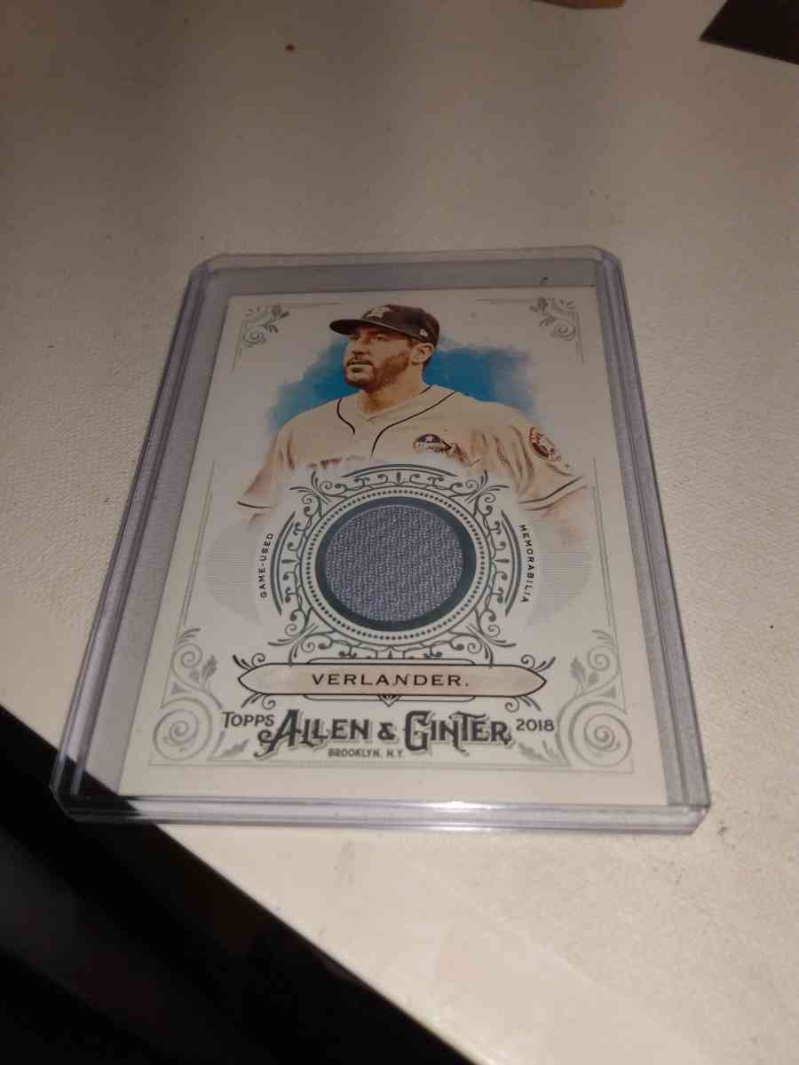 2018 Allen ginter Justin Verlander relic