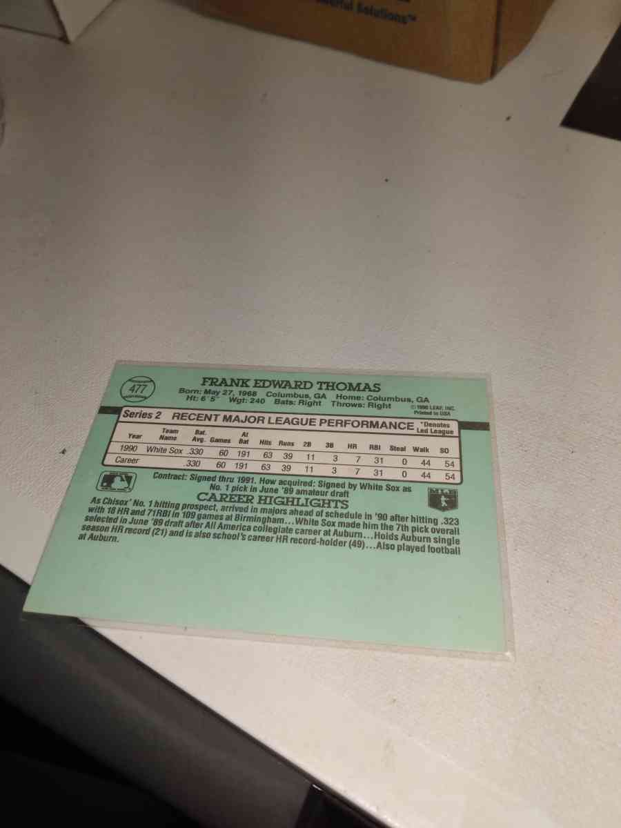 1991 donruss Frank Thomas