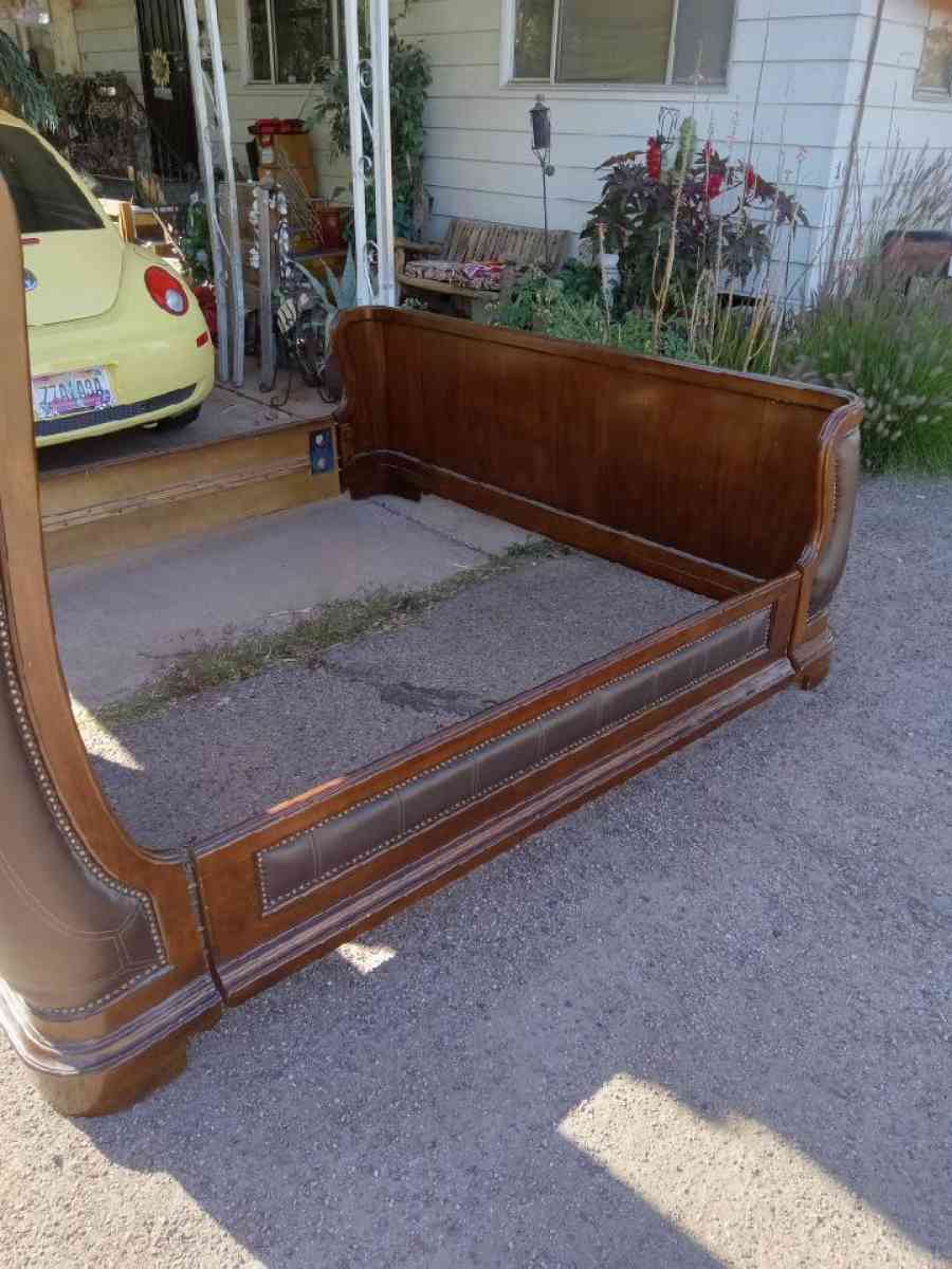 slightly used beautiful bed frame and headboard