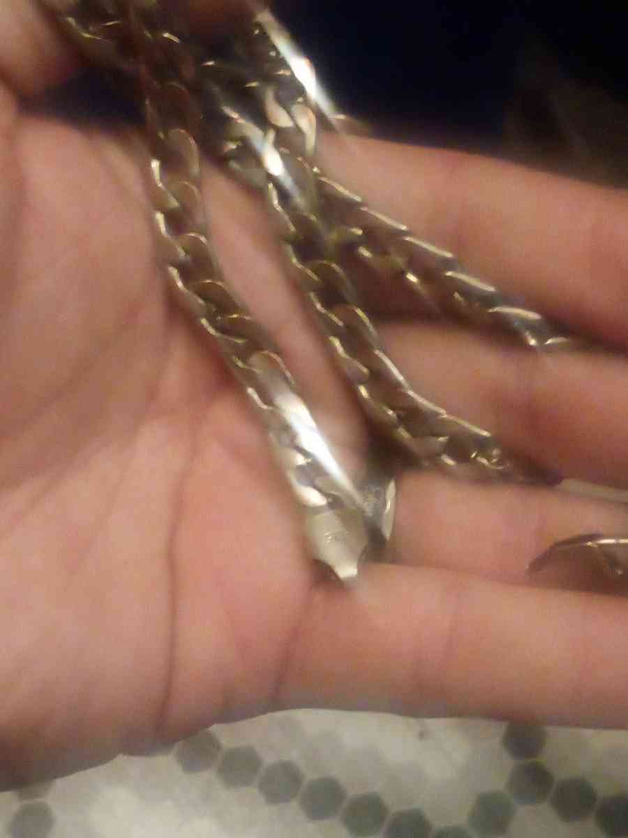 925 sterling silver necklace 22 inch and 3mm wide