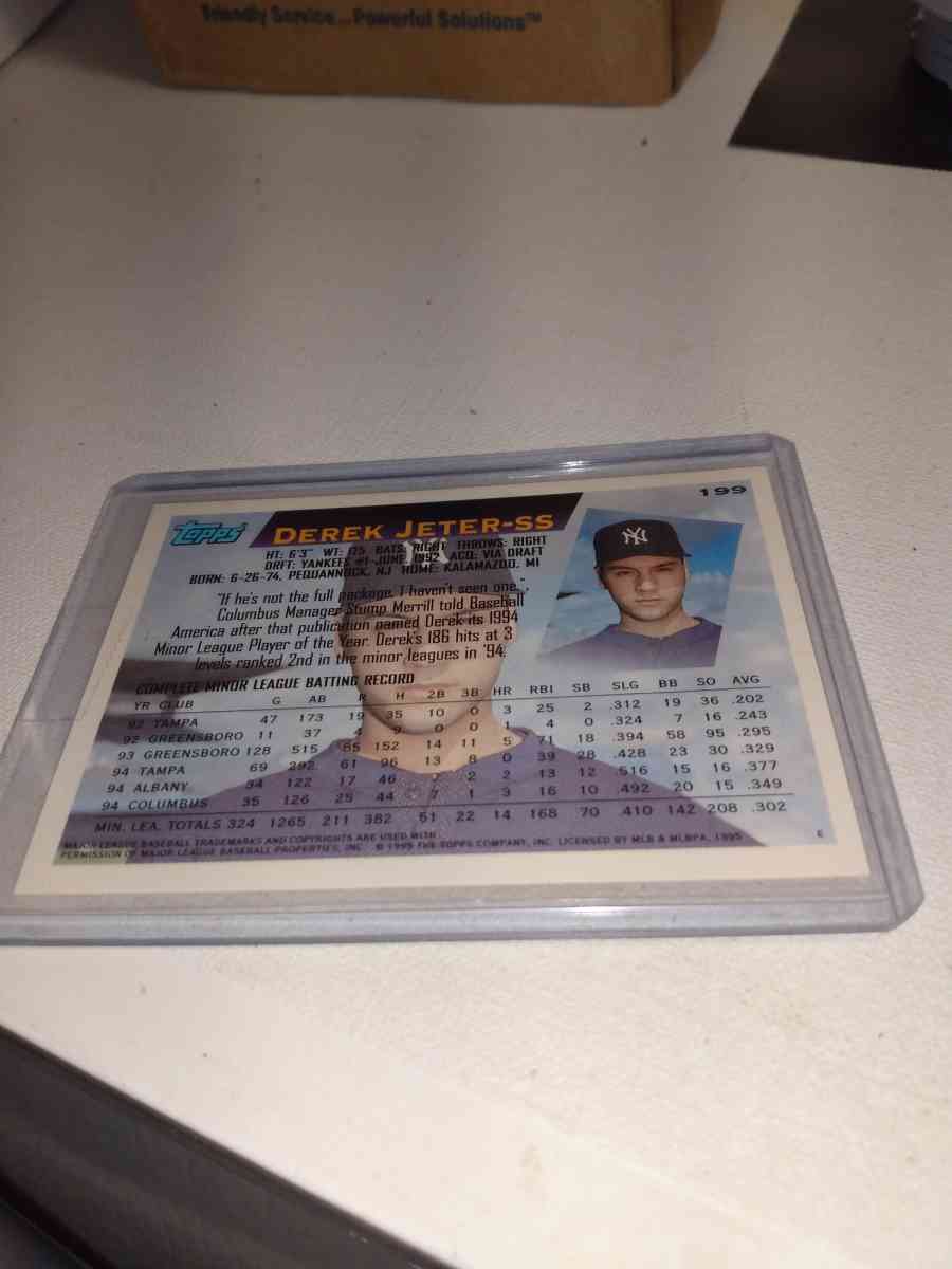 1995 Derek Jeter future star Topps