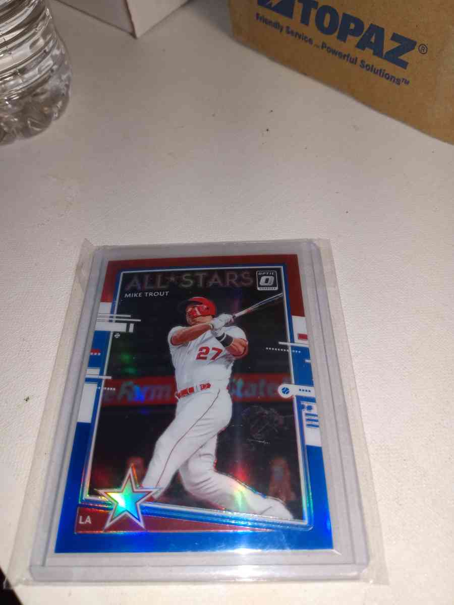 2020 Panini Mike trout red white and blue parallel