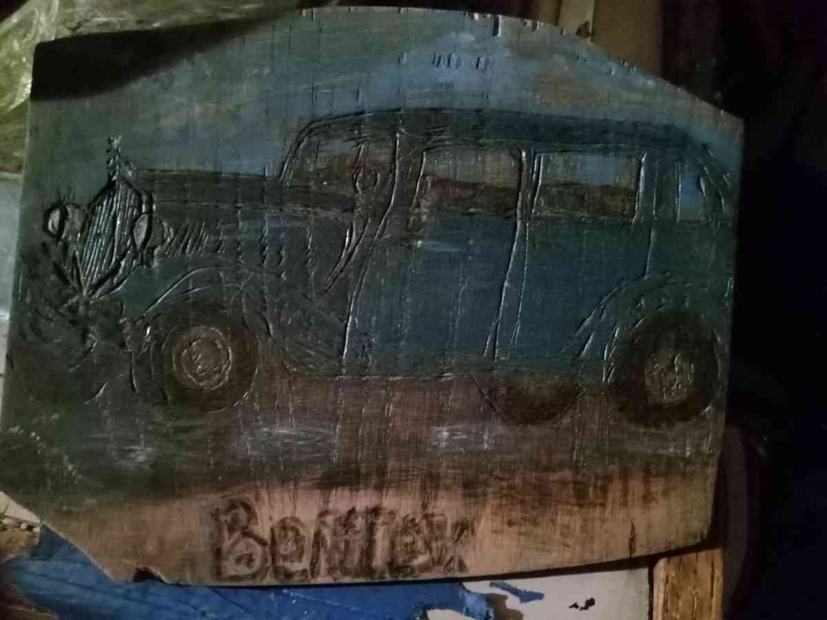 Bently classic  car woodburning