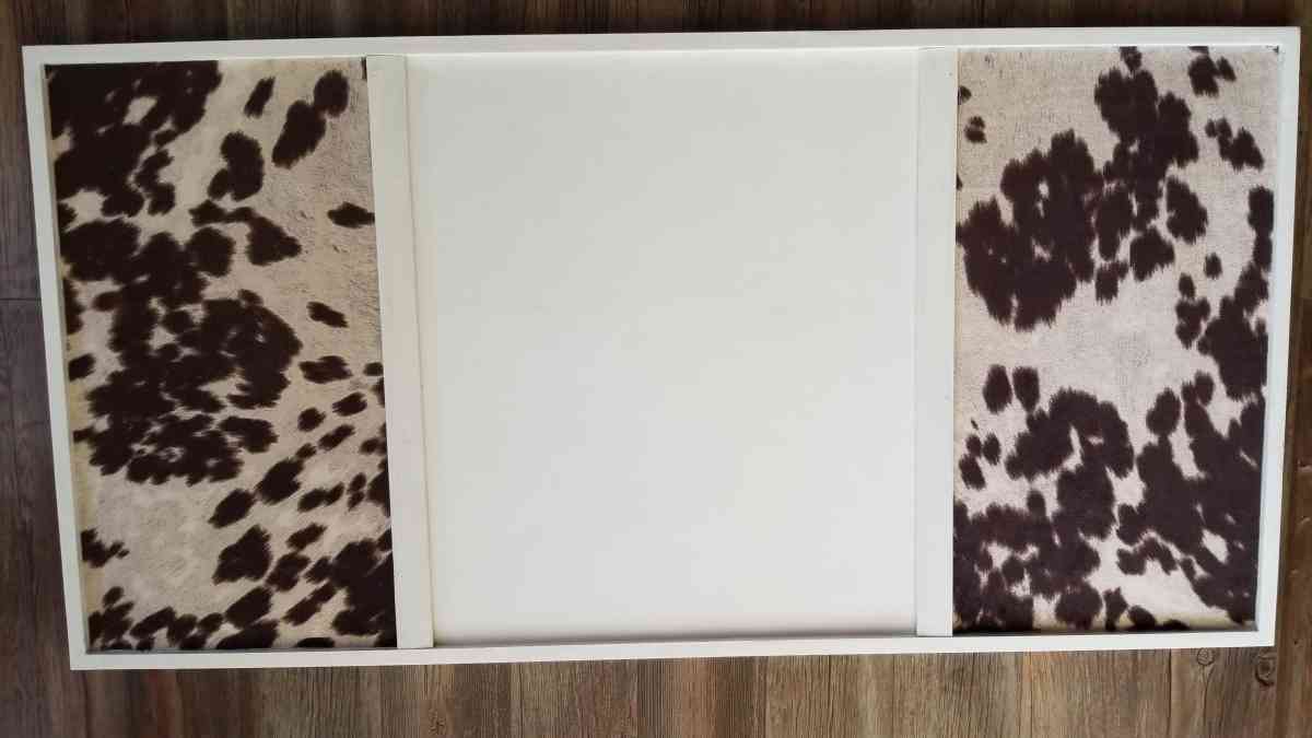 customized cow hide sign
