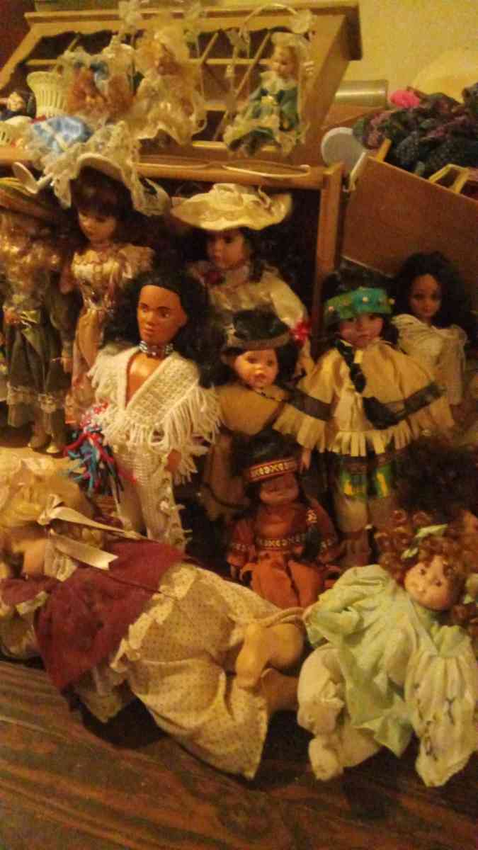 vintage authentic porcelain dolls