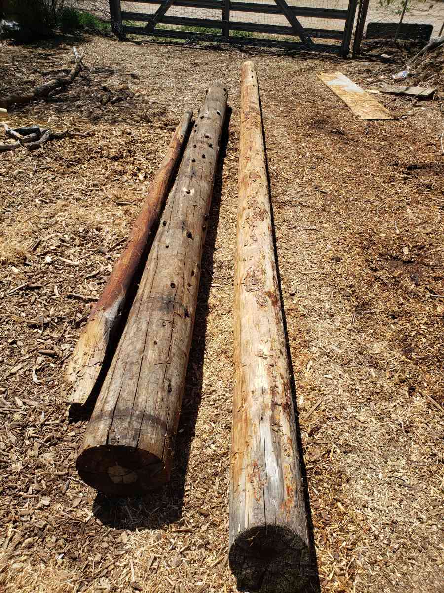 Antique wood logs