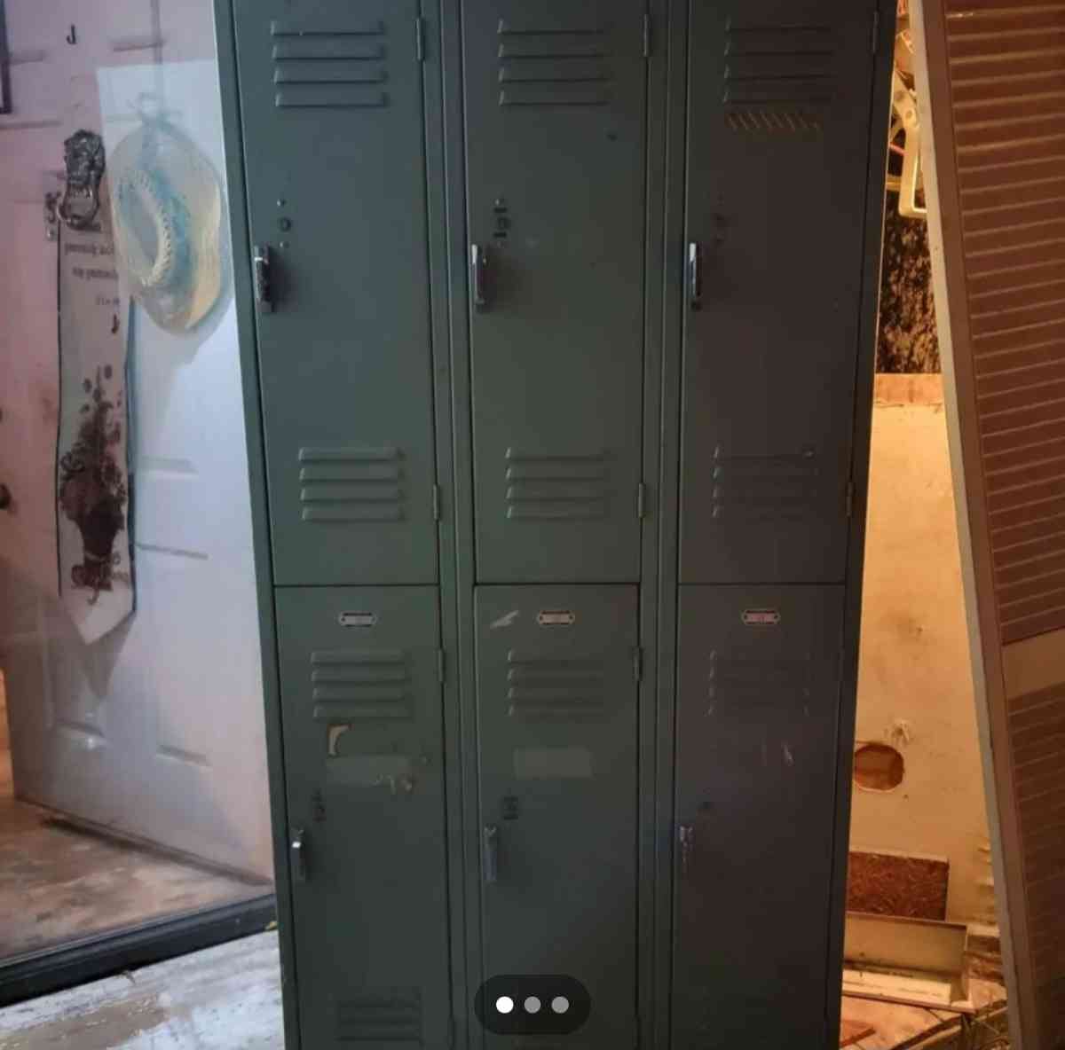 penco Product Inc metal lockers  2 tier 6 lockers