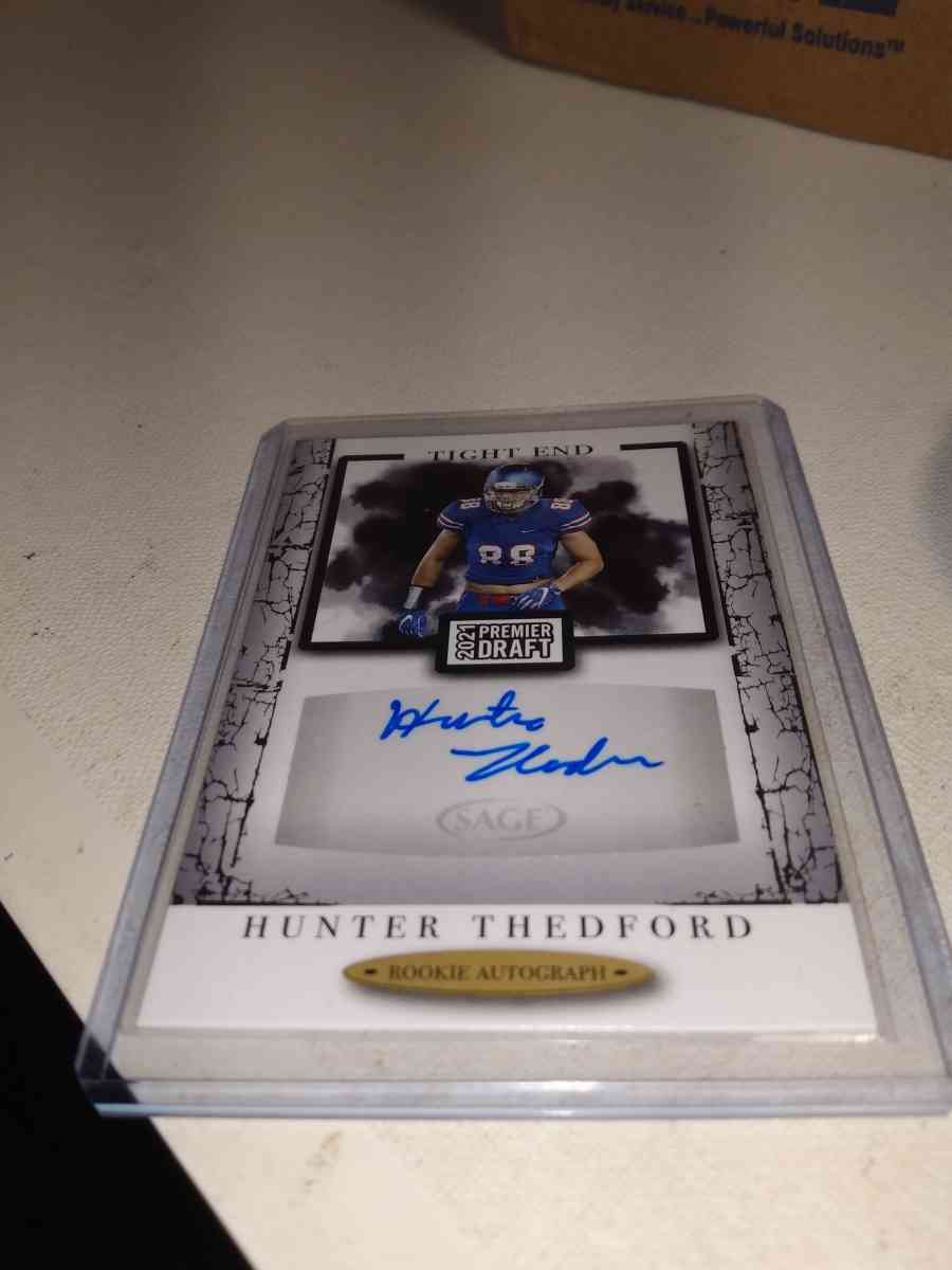 2021 premier draft Hunter thed Ford autographed rookie card