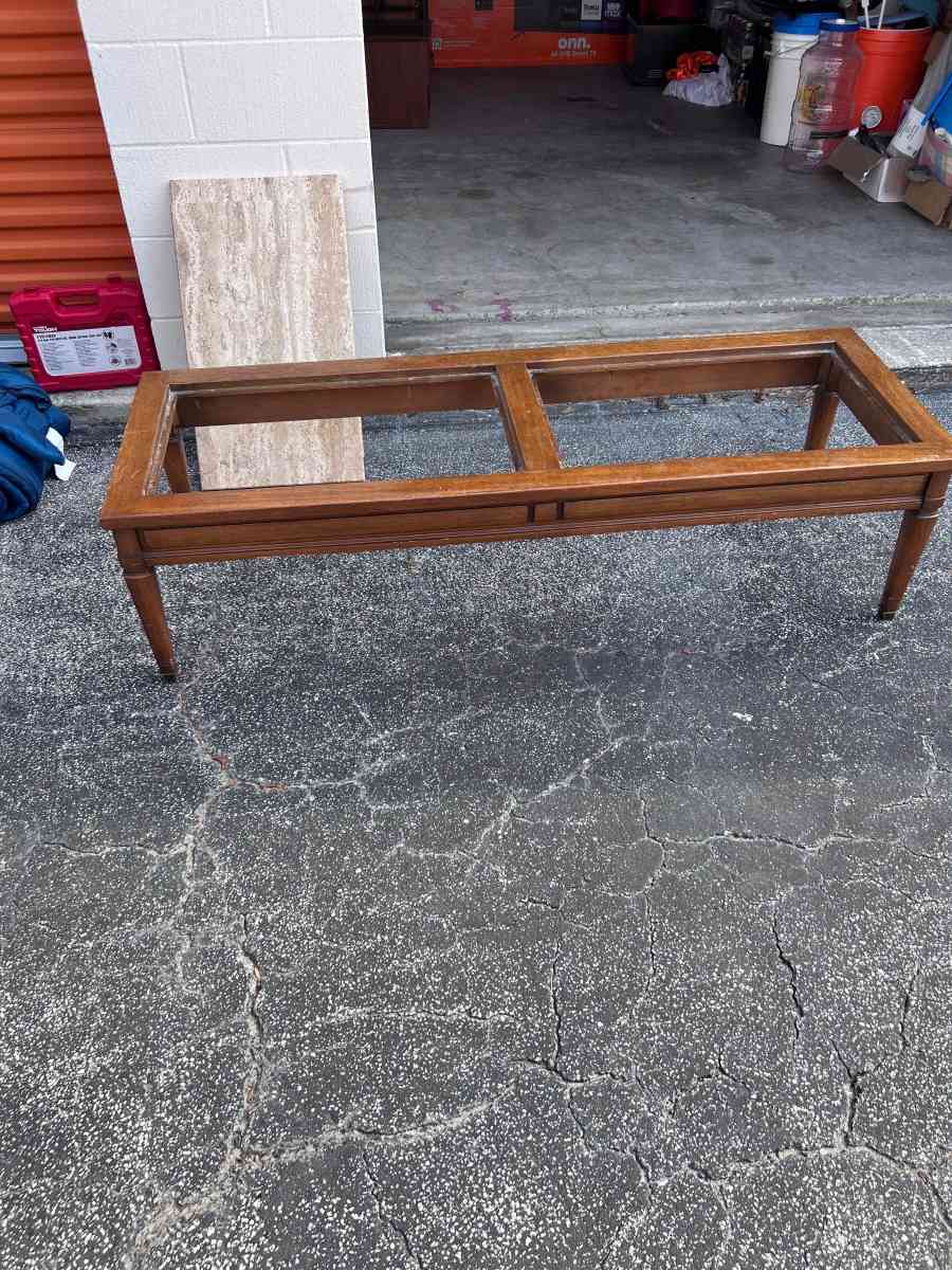 Coffee Table with Removable Granite Slabs