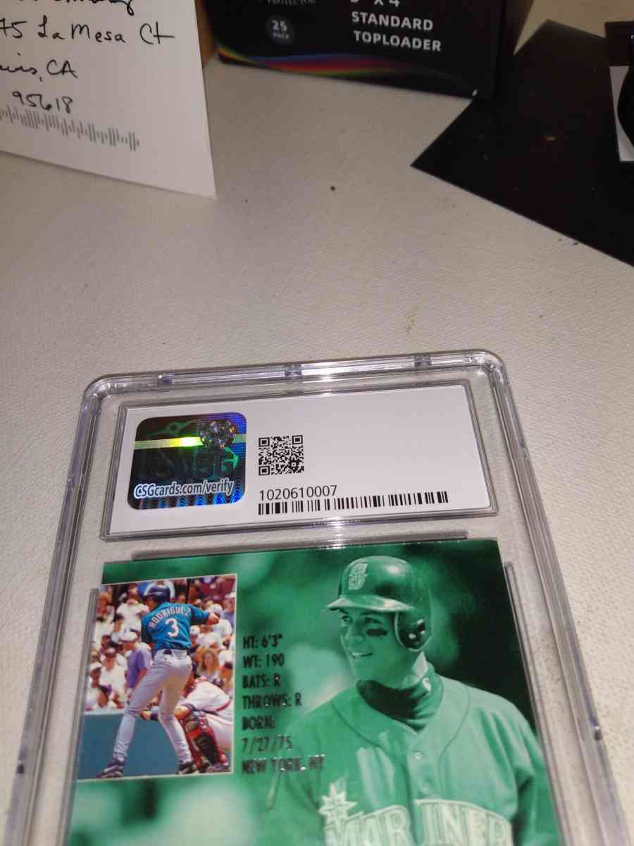 CSG 7 graded 1995 ultra golden medallion Alex Rodriguez rook