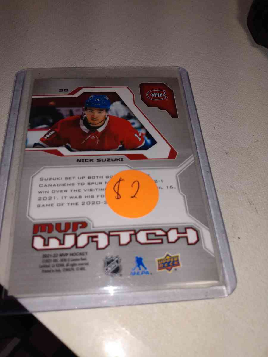 MVP upper Deck autographed card Nick suxuki