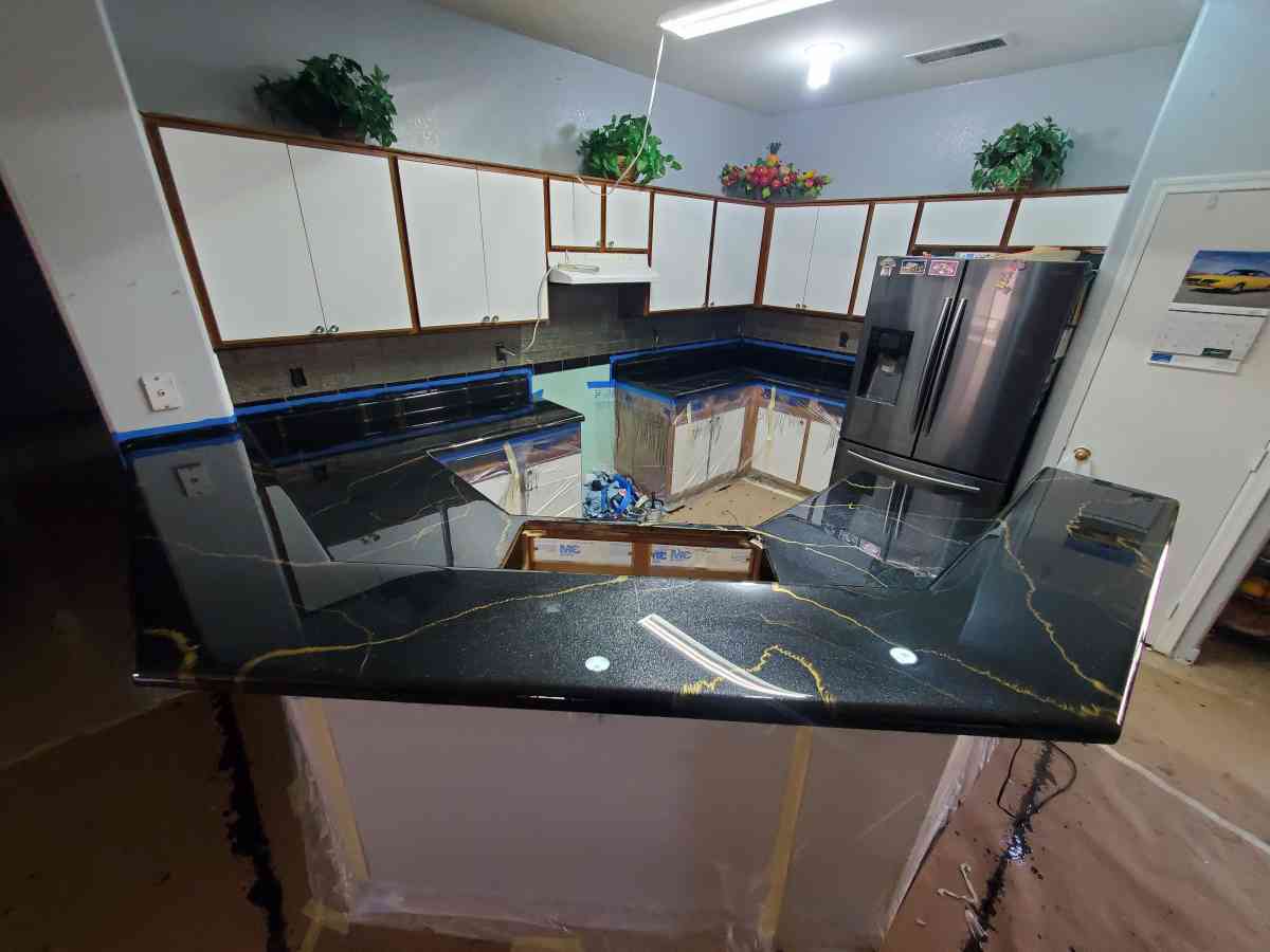 kitchen refinishing with epoxy resin
