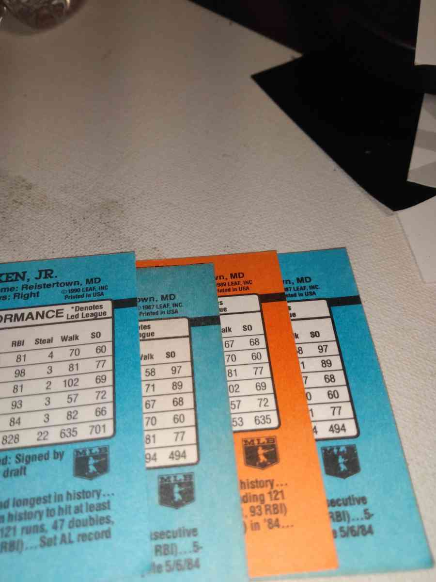 Donruss lot of four Cal ripken Jr era cards