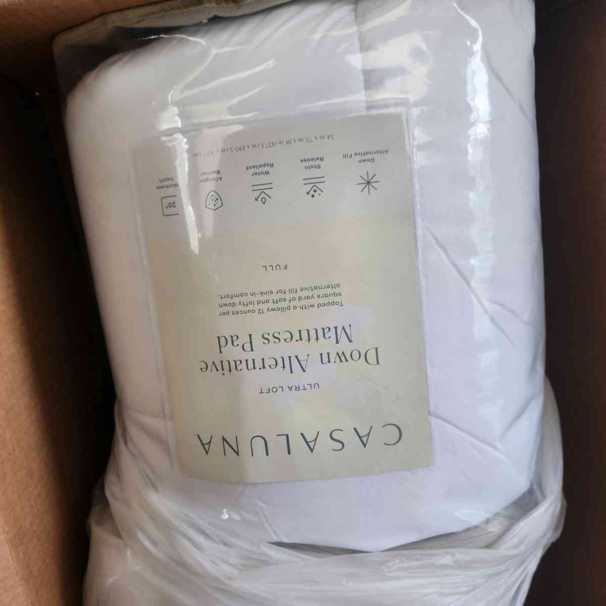 full Size down alternative mattress pad  2 available