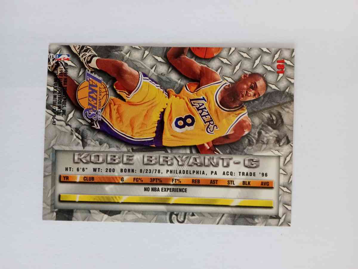 Kobe Bryant Fleer Metal Rookie Card 1996
