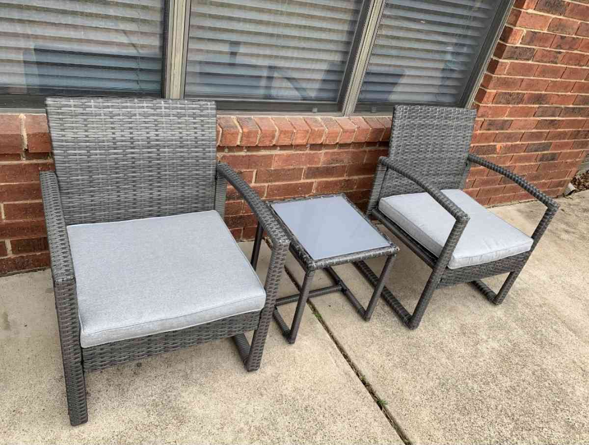 3pc outdoor patio balcony porch wicker furniture set