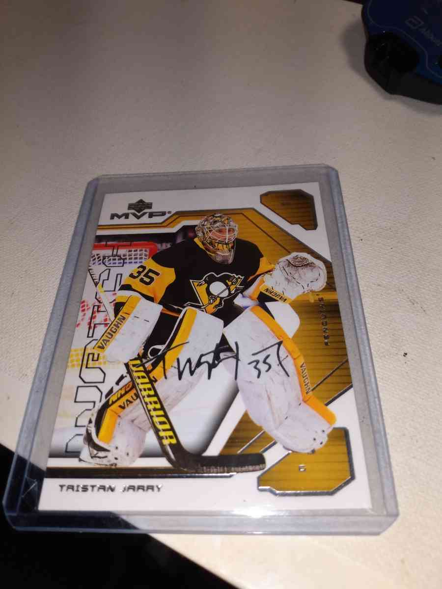 2022 MVP upper Deck autograph Tristan Jarry