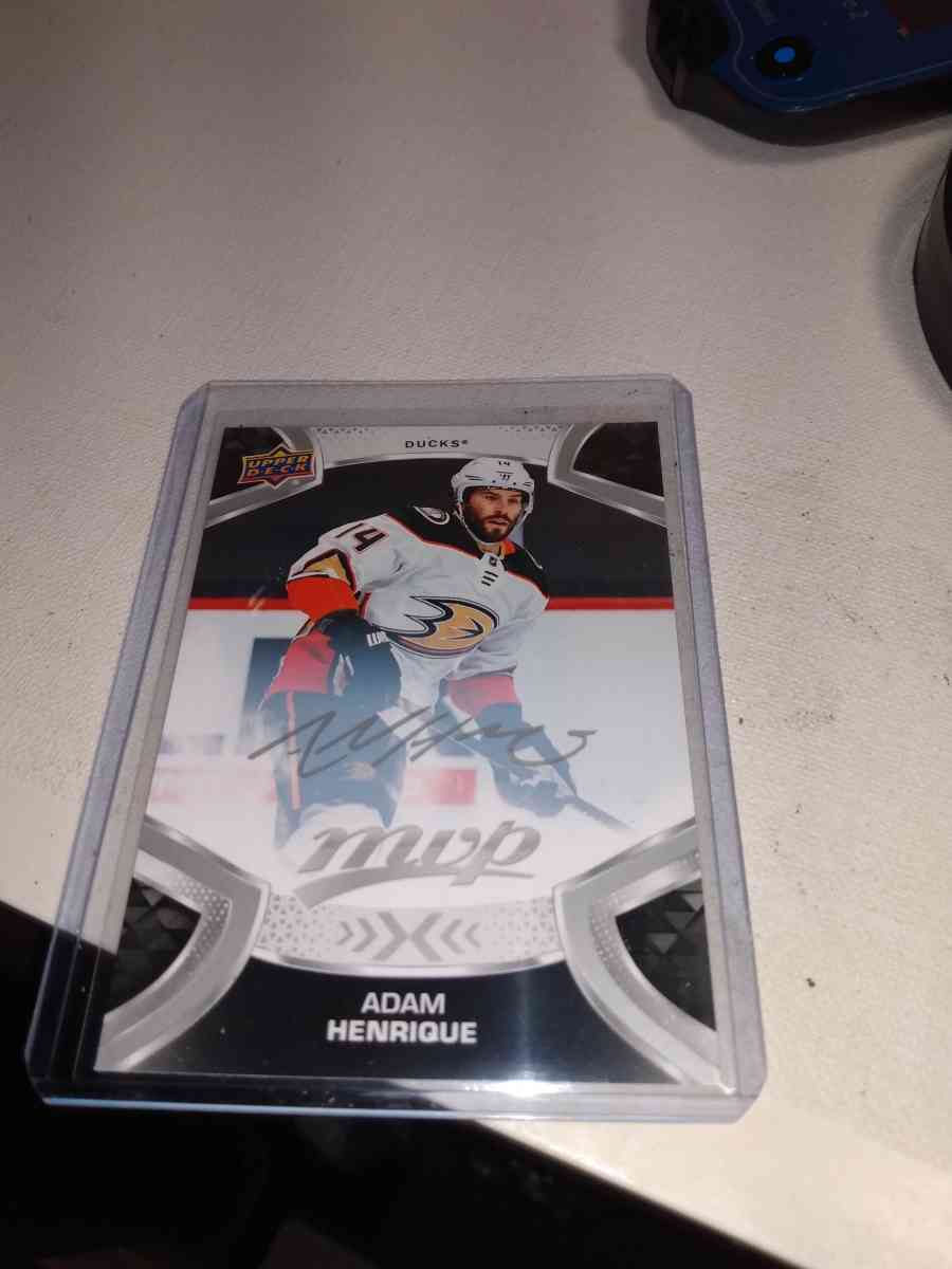 2022 upper Deck MVP autograph Adam henrique