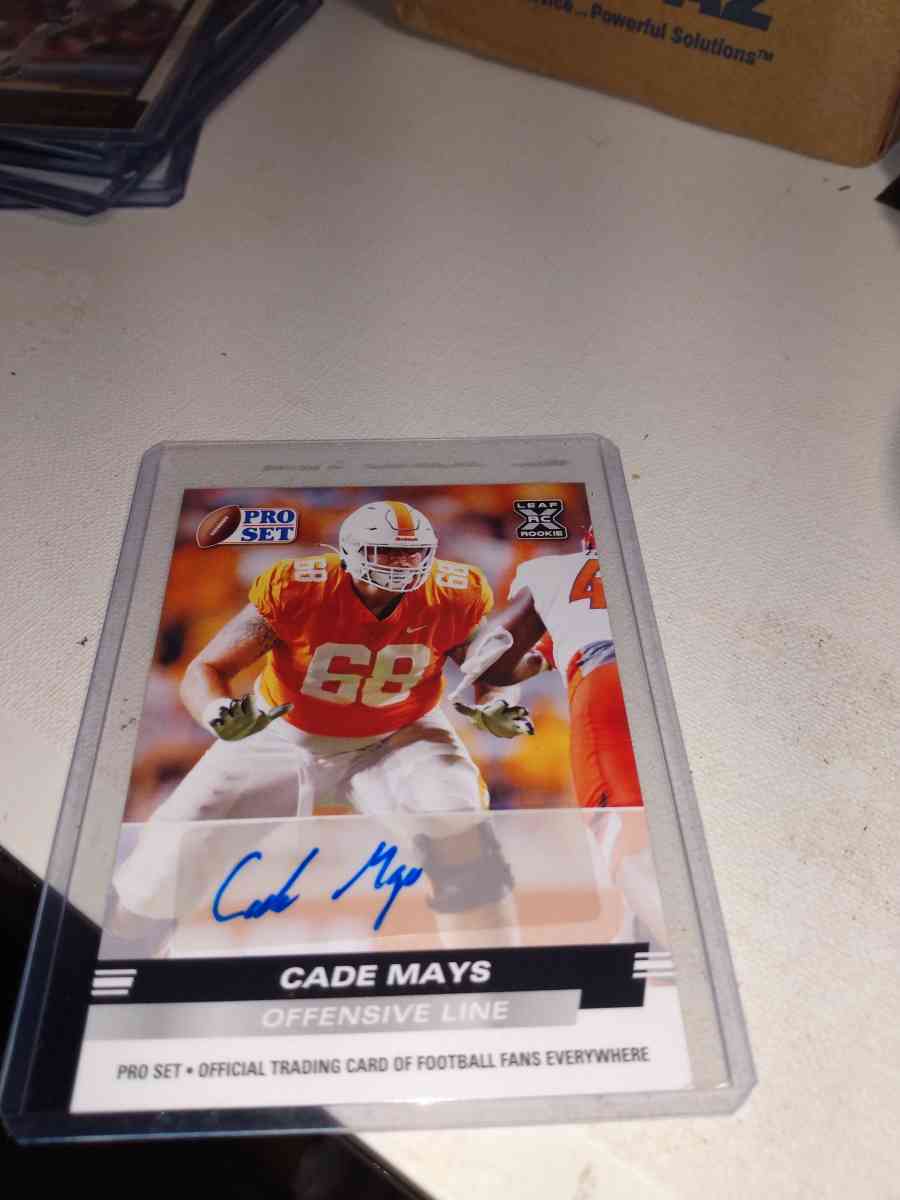 2022 pro stat Cade Mays autograph