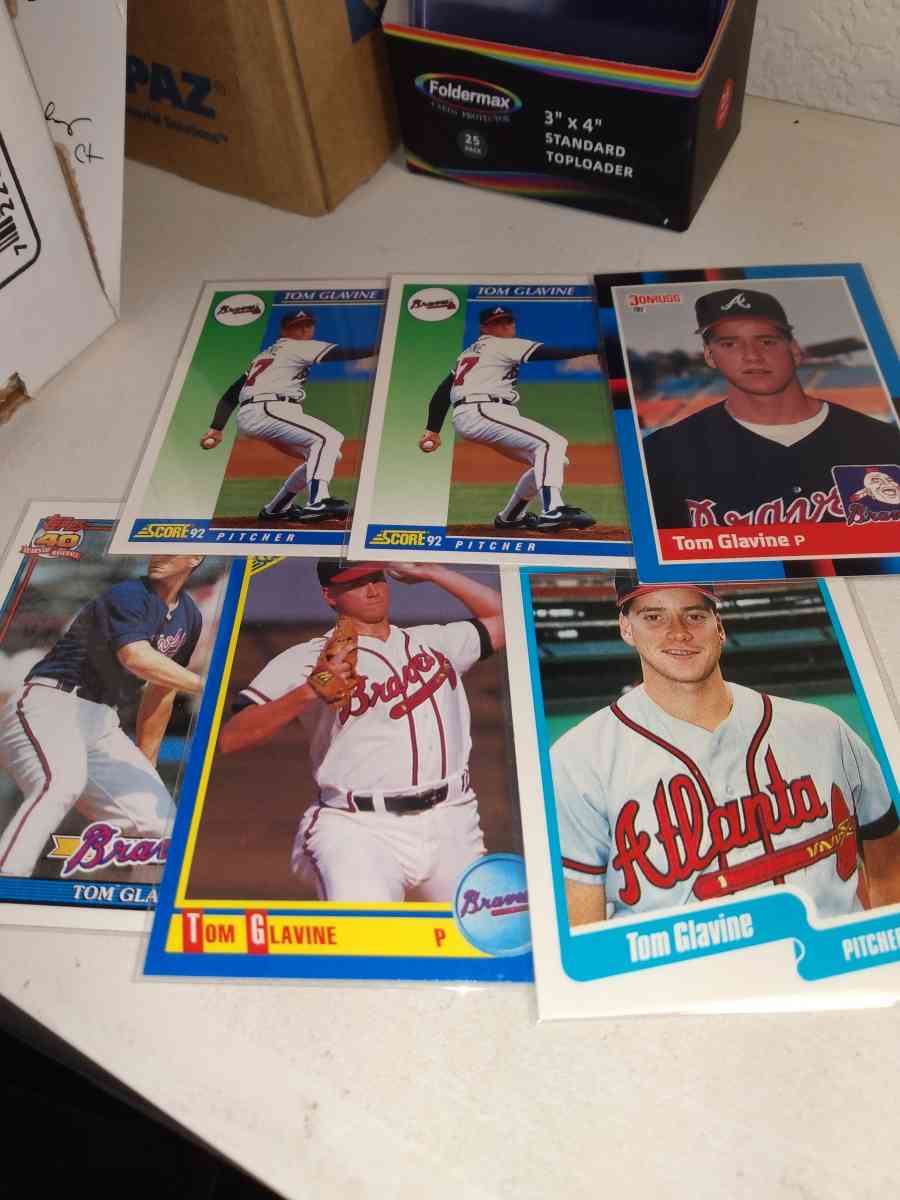 six card lot Tom glavin Hall of famer