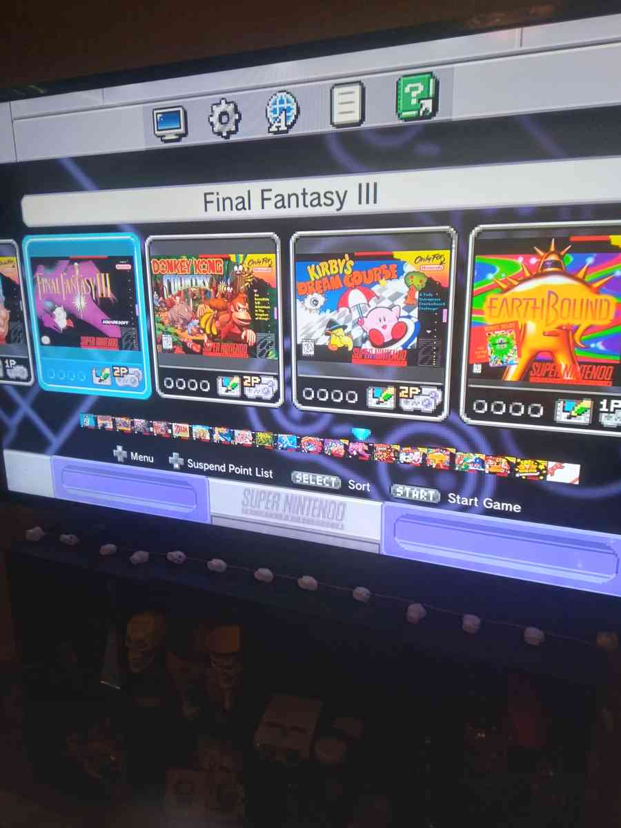 mini super nintendo with pre loaded games