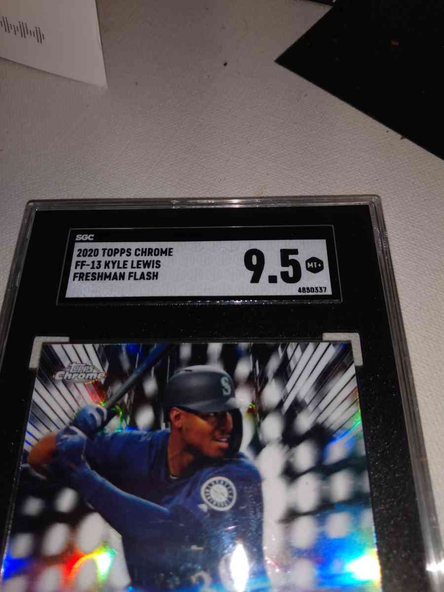 2020 Topps Chrome Kyle Lewis freshman flash grated 95
