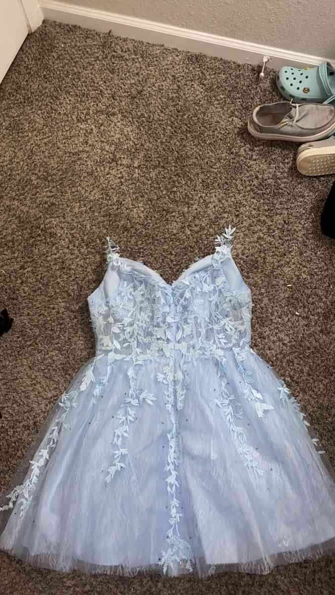 light blue homecoming dress