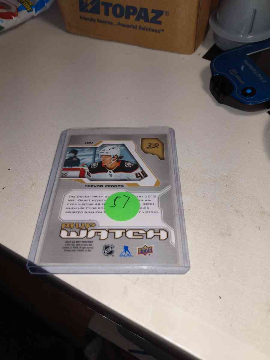 2021  2022 upper Deck MVP hockey Trevor zegras
