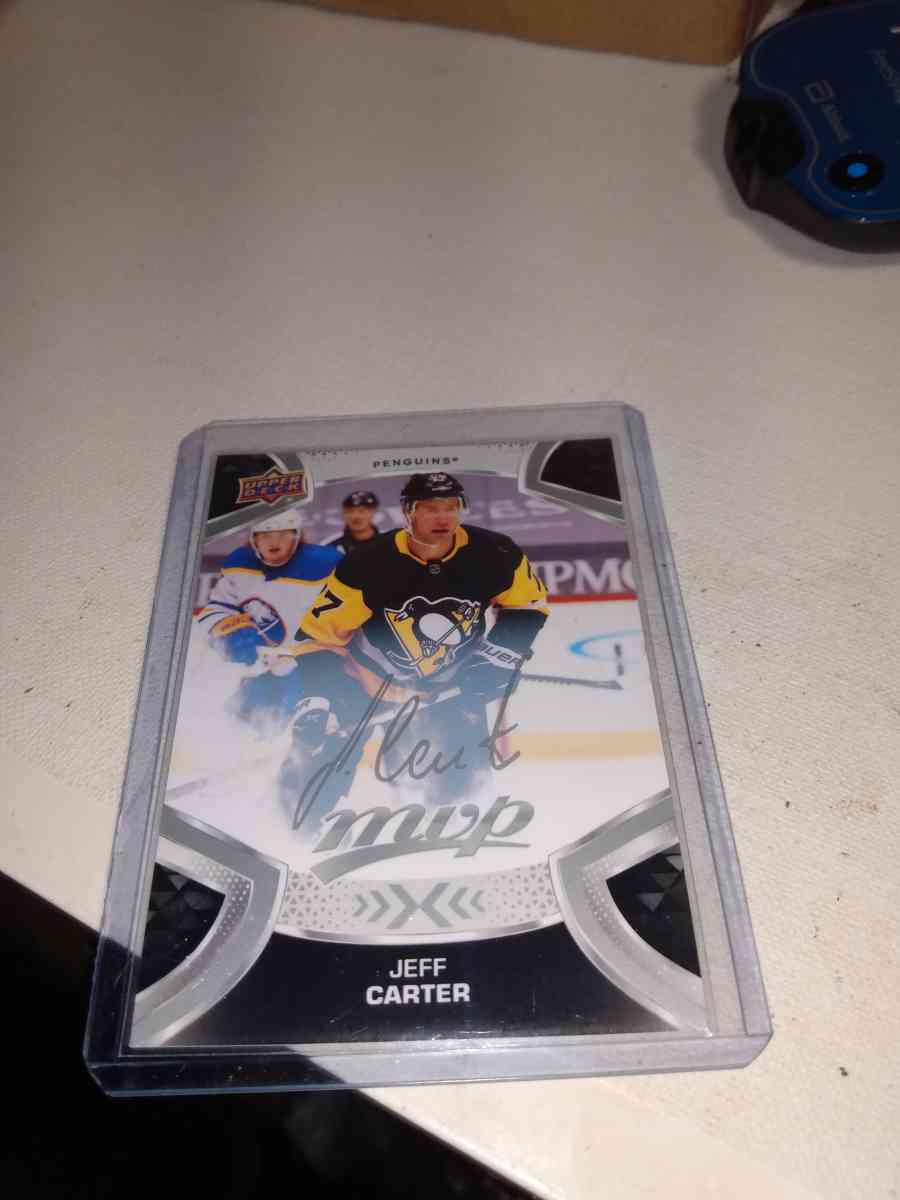 2022 upper Deck MVP autograph Jeff Carter