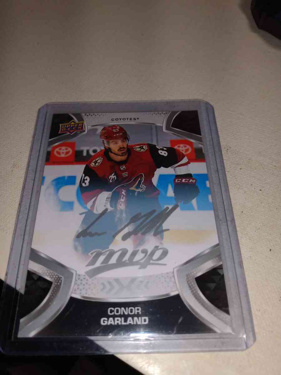 MVP upper Deck hockey Connor Garland silver autograph