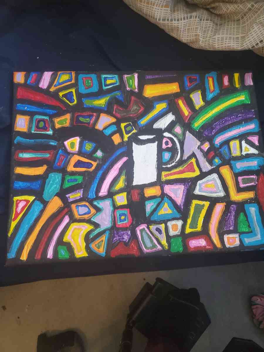 Coffee Time Abstract Original Painting