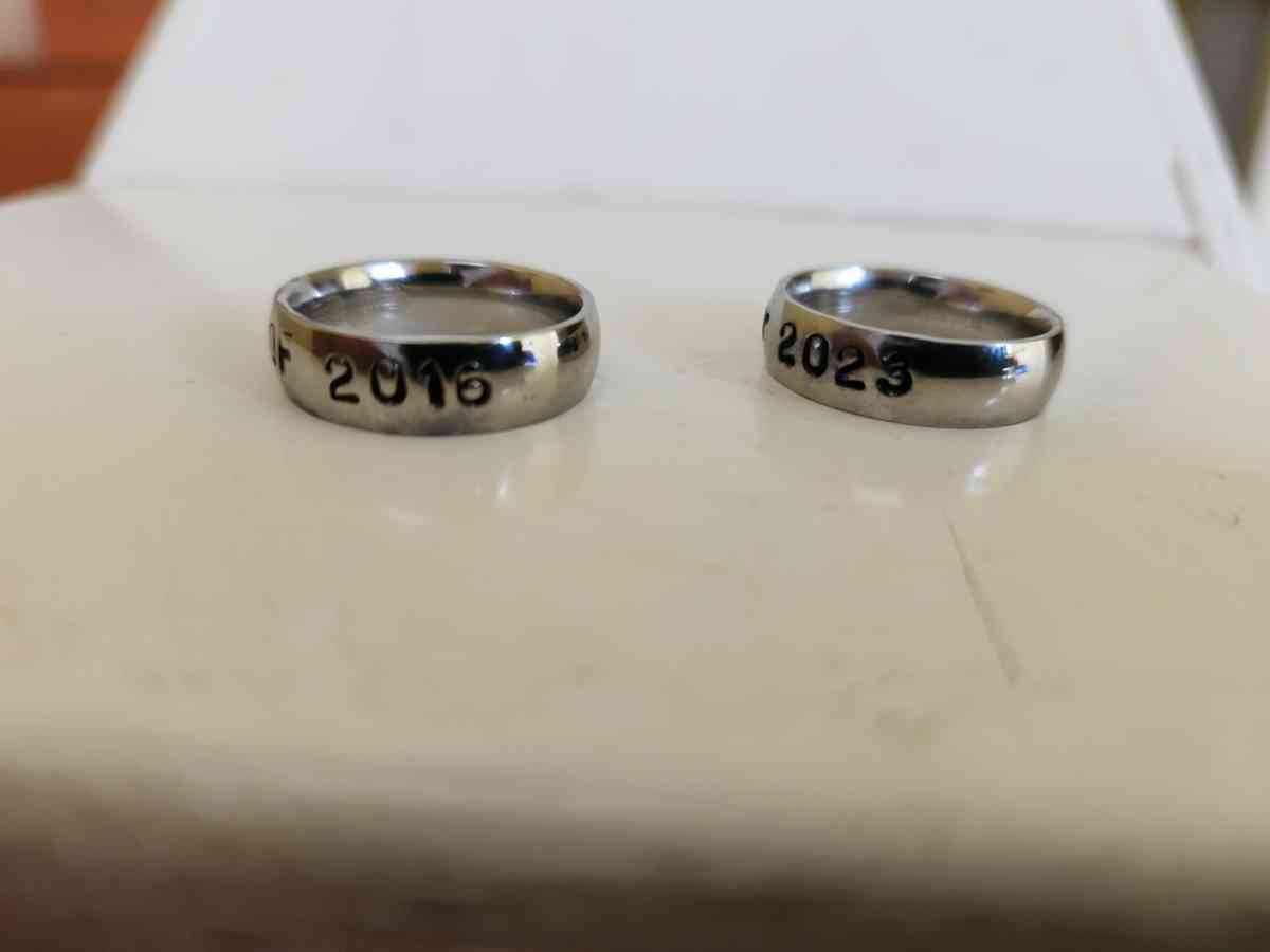 Graduation Stamped Rings