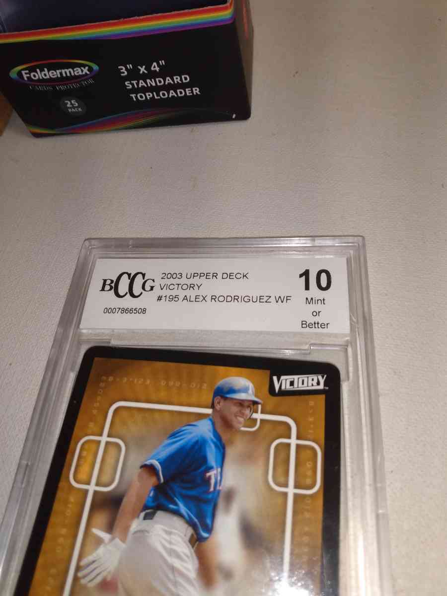 2003 upper Deck victory Alex Rodriguez bccg mint 10 grade