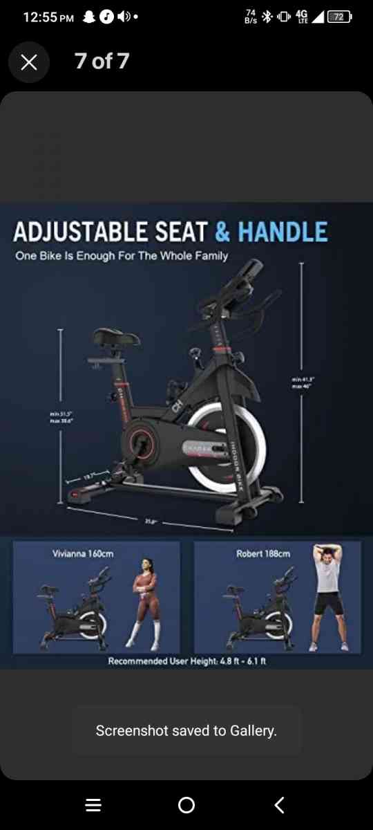 Chaoke Stationary Exercising Bike NEW