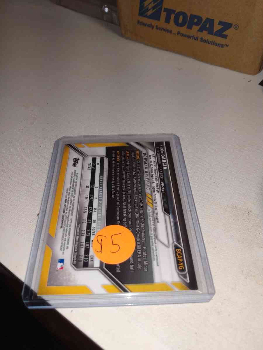 2016 Bowman Chrome first Yeudy Garcia autograph