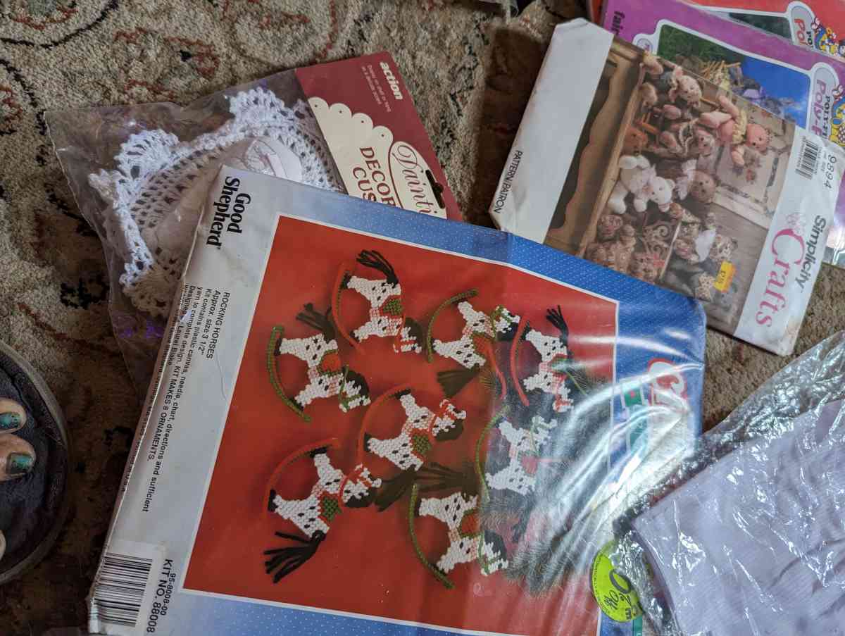 box of craft supplies