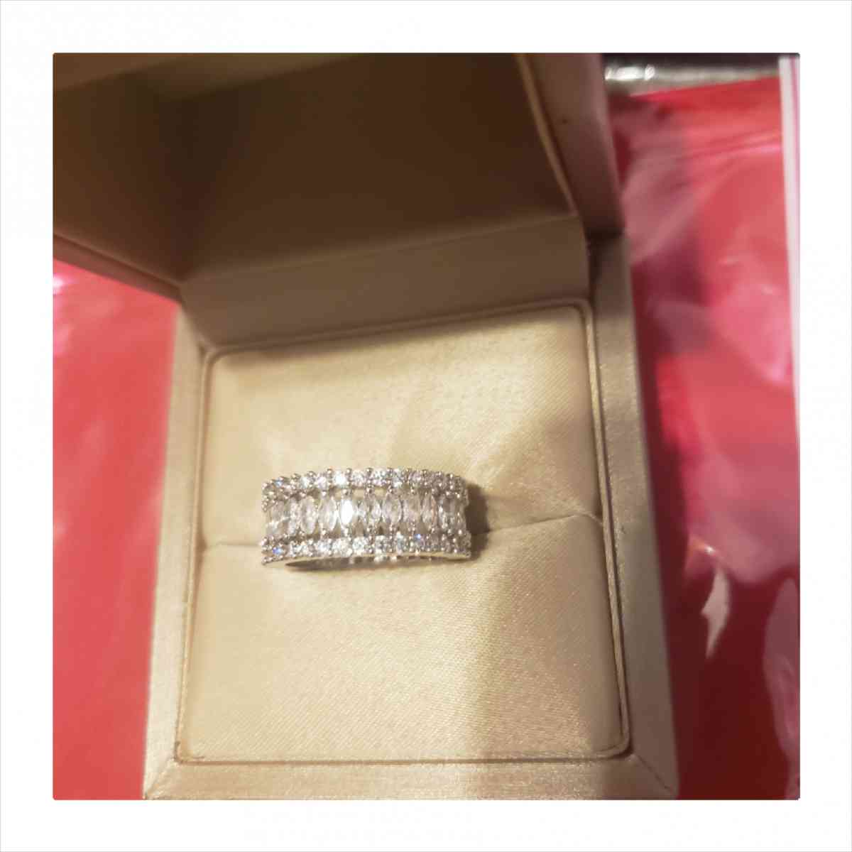 beautiful 8 ctw sterling silver lab created diamond eternity