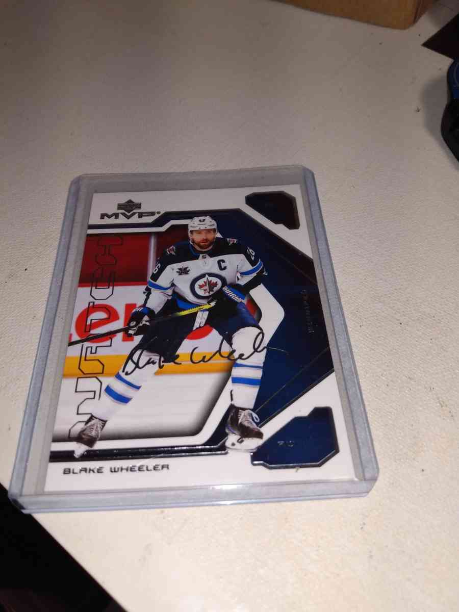 Blake wheeler 2021 upper Deck MVP autograph