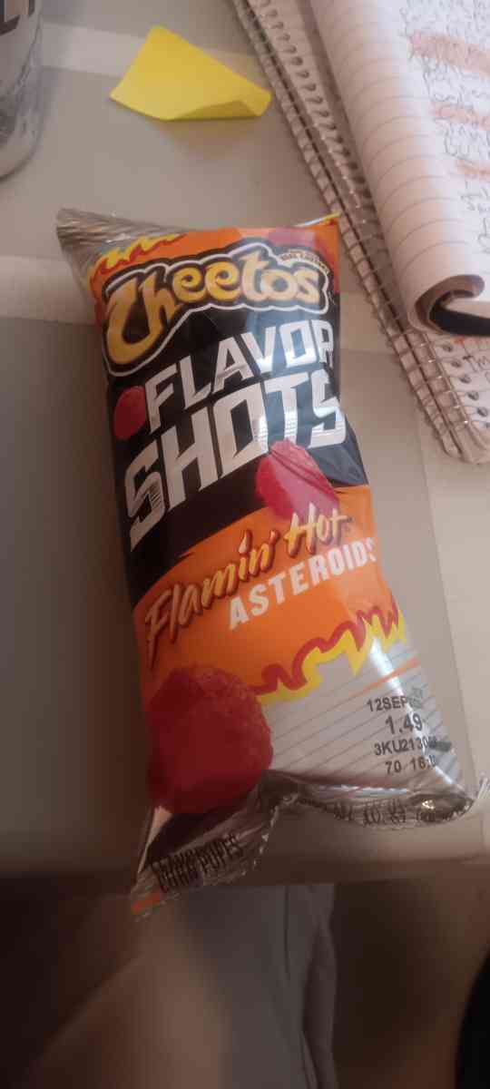 Cheetos flavor shots flamenhot asteroids