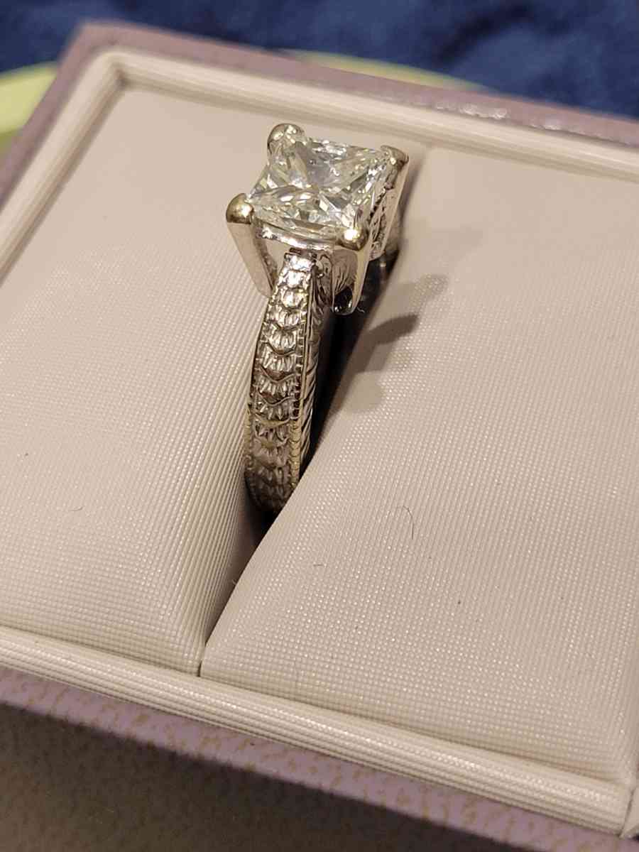 146 Caret Princess Cut Engagement Ring With Apprised