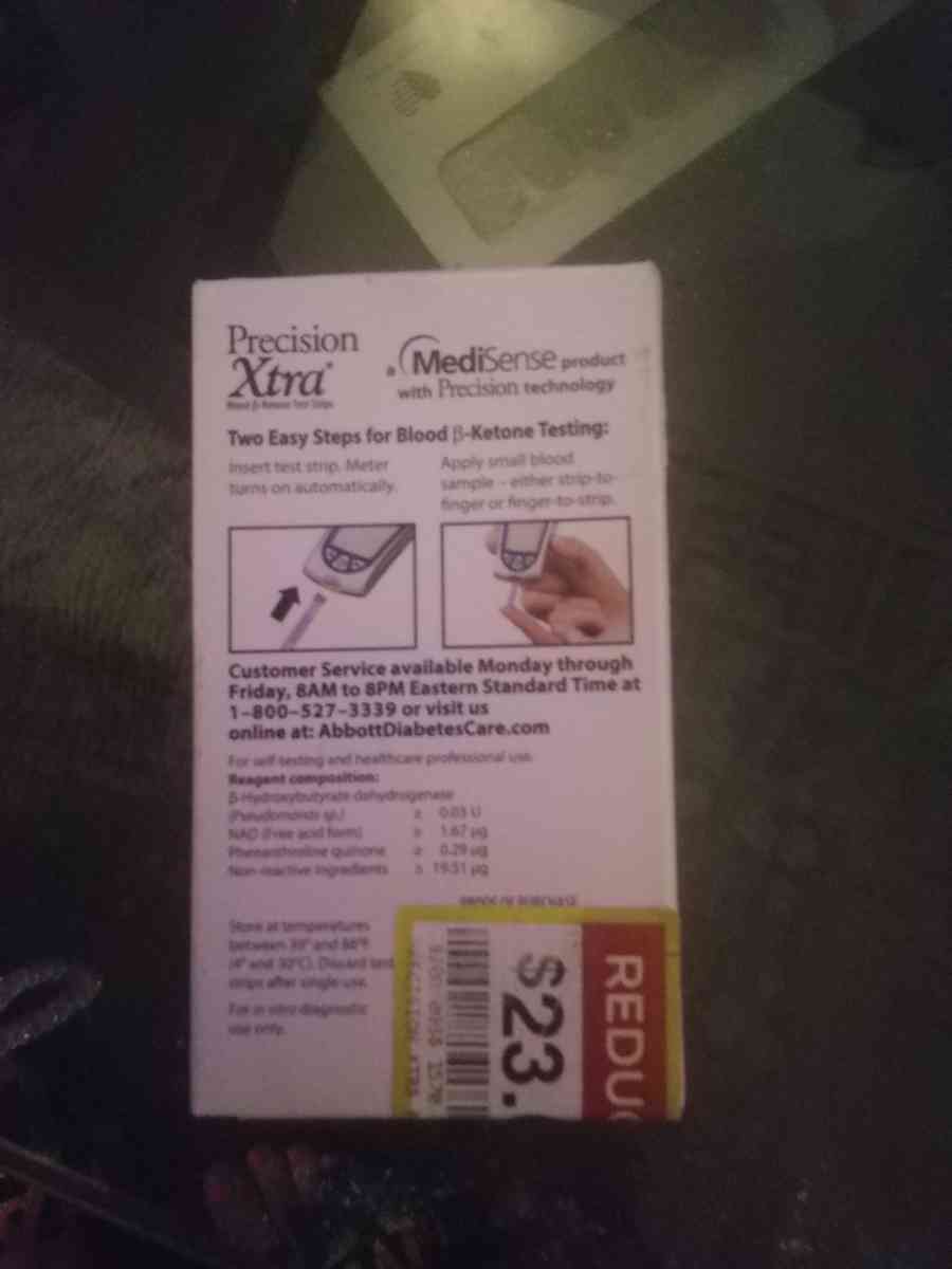 Brand new box of Precision Xtra Test Strips