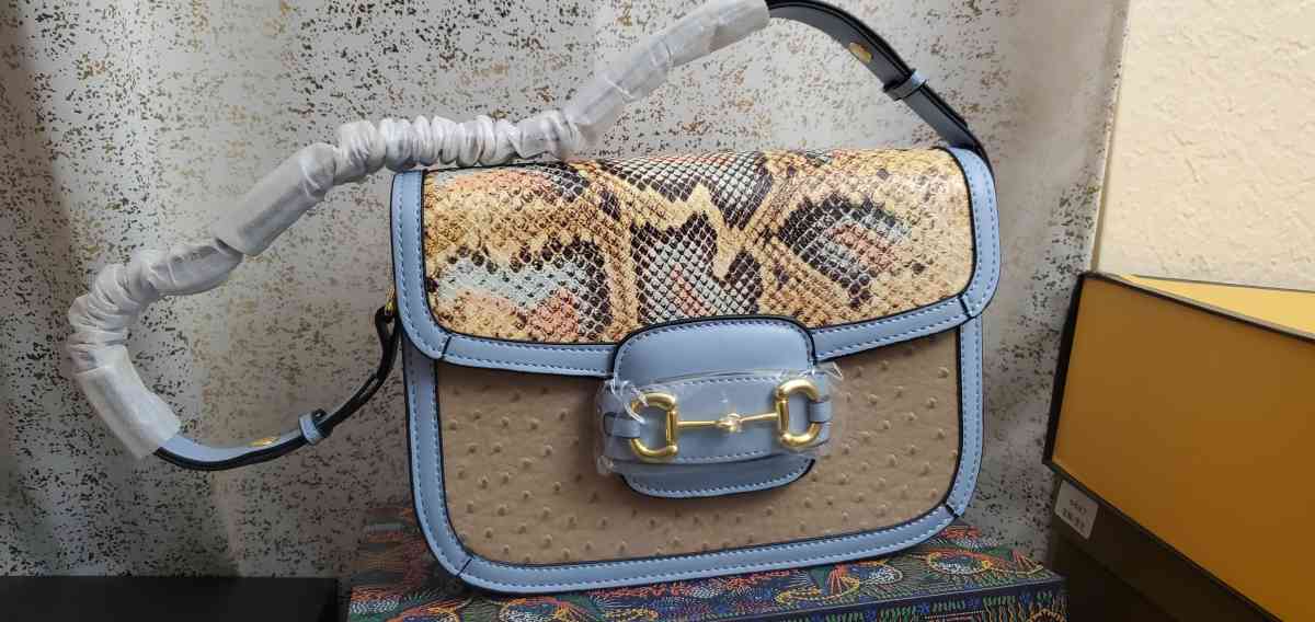 GG blue shoulder bag