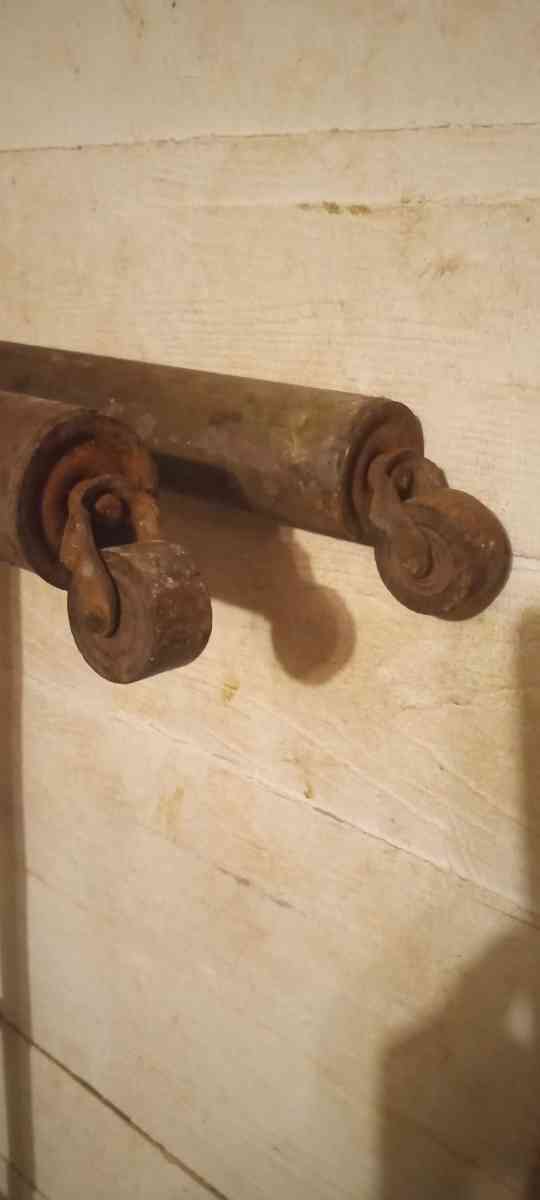 antique cast iron bed frame with rails