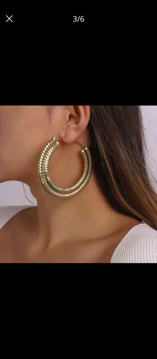 Gold hoop earrings