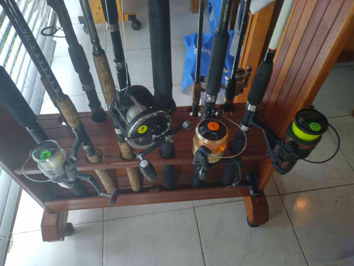 fishing rods and reels