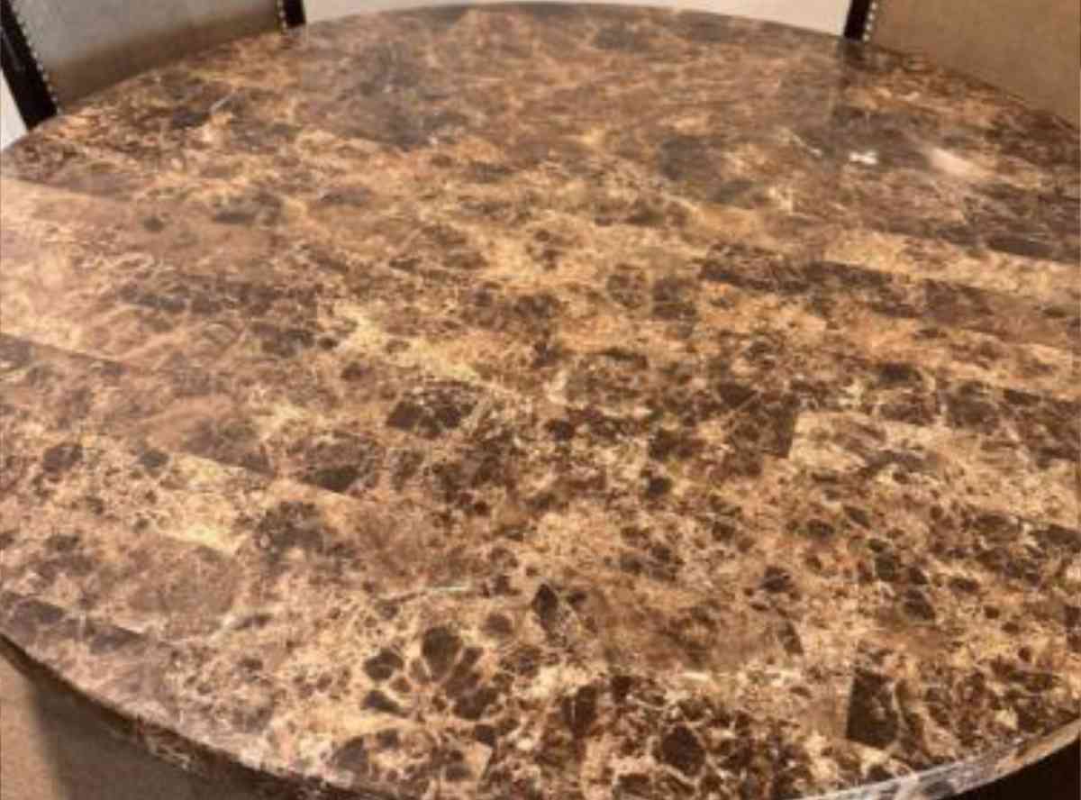 Marble table with chairs